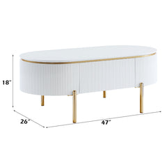 Daveigh White Coffee Table - Ornate Home