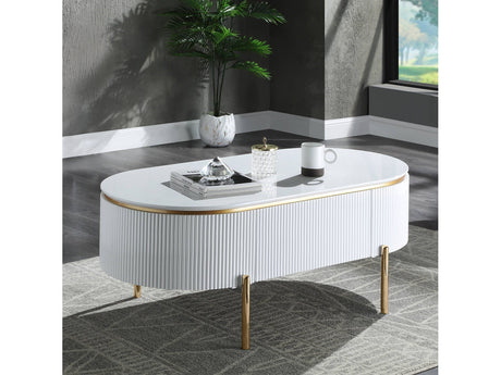 Daveigh White Coffee Table - Ornate Home