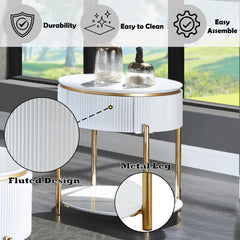 Daveigh White End Table - Ornate Home