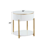 Daveigh White End Table - Ornate Home
