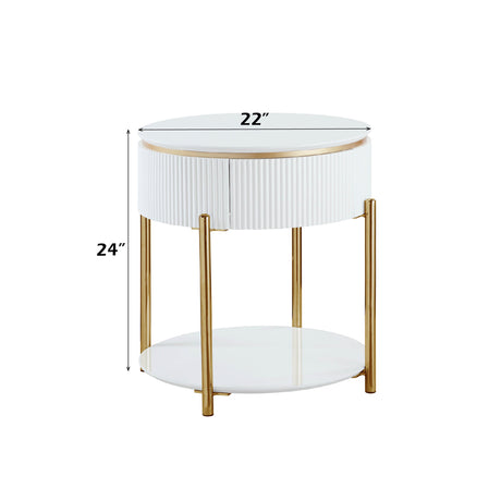 Daveigh White End Table - Ornate Home