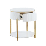 Daveigh White End Table - Ornate Home
