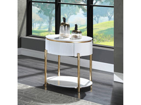 Daveigh White End Table - Ornate Home