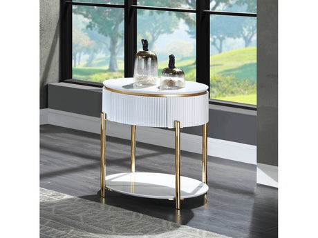 Daveigh White End Table - Ornate Home