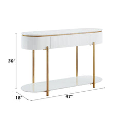 Daveigh White Sofa Table - Ornate Home