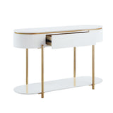 Daveigh White Sofa Table - Ornate Home
