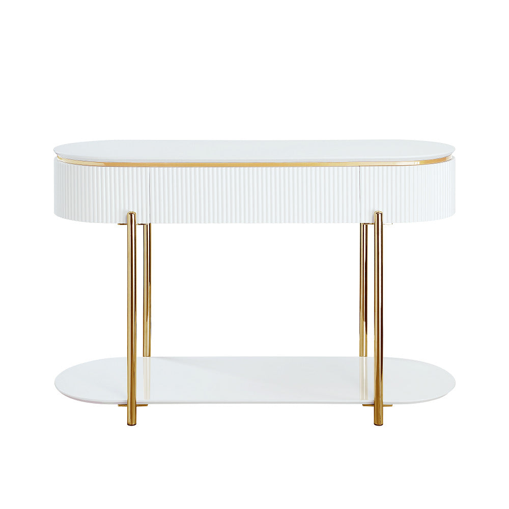 Daveigh White Sofa Table - Ornate Home