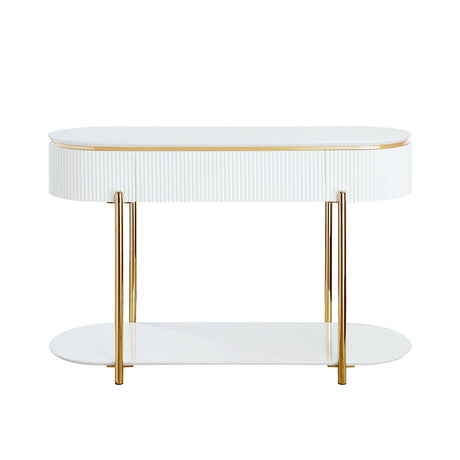 Daveigh White Sofa Table - Ornate Home