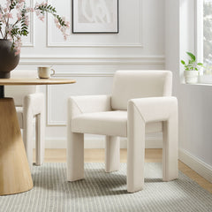 Daven Alabaster Stain-Resistant Performance Velvet Dining Armchair - Ornate Home