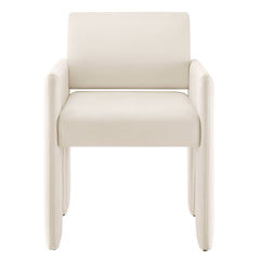 Daven Alabaster Stain-Resistant Performance Velvet Dining Armchair - Ornate Home