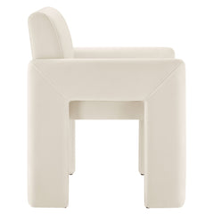 Daven Alabaster Stain-Resistant Performance Velvet Dining Armchair - Ornate Home