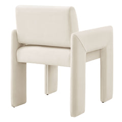 Daven Alabaster Stain-Resistant Performance Velvet Dining Armchair - Ornate Home