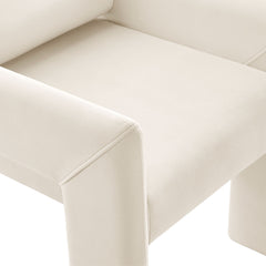 Daven Alabaster Stain-Resistant Performance Velvet Dining Armchair - Ornate Home