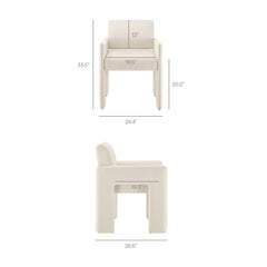 Daven Alabaster Stain-Resistant Performance Velvet Dining Armchair - Ornate Home