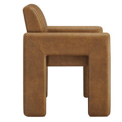 Daven Canyon Vegan Leather Dining Armchair - Ornate Home