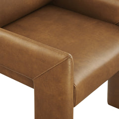 Daven Canyon Vegan Leather Dining Armchair - Ornate Home
