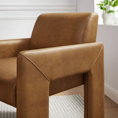 Daven Canyon Vegan Leather Dining Armchair - Ornate Home