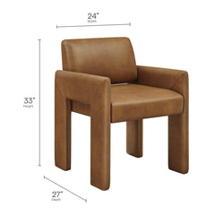 Daven Canyon Vegan Leather Dining Armchair - Ornate Home
