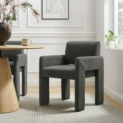Daven Charcoal Fabric Upholstered Dining Chair - Ornate Home