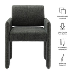 Daven Charcoal Fabric Upholstered Dining Chair - Ornate Home