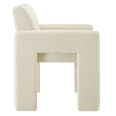 Daven Ecru Fabric Upholstered Dining Chair - Ornate Home