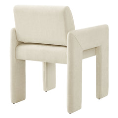 Daven Ecru Fabric Upholstered Dining Chair - Ornate Home