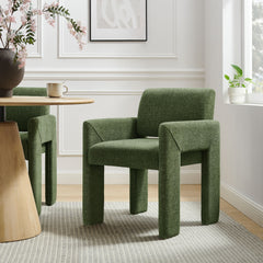 Daven Foliage Fabric Upholstered Dining Chair - Ornate Home