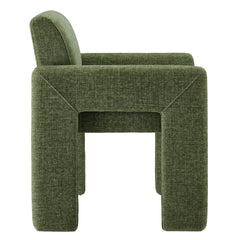 Daven Foliage Fabric Upholstered Dining Chair - Ornate Home
