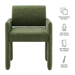 Daven Foliage Fabric Upholstered Dining Chair - Ornate Home