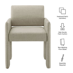 Daven Linen Fabric Upholstered Dining Chair - Ornate Home