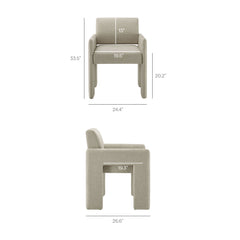 Daven Linen Fabric Upholstered Dining Chair - Ornate Home