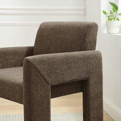 Daven Mocha Fabric Upholstered Dining Chair - Ornate Home