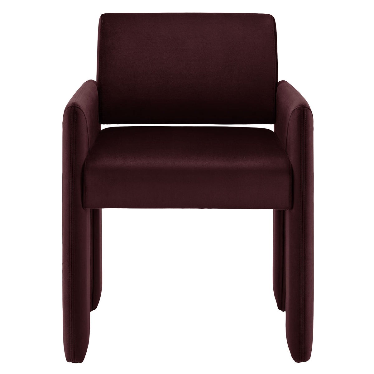 Daven Mulberry Stain-Resistant Performance Velvet Dining Armchair - Ornate Home