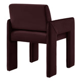 Daven Mulberry Stain-Resistant Performance Velvet Dining Armchair - Ornate Home