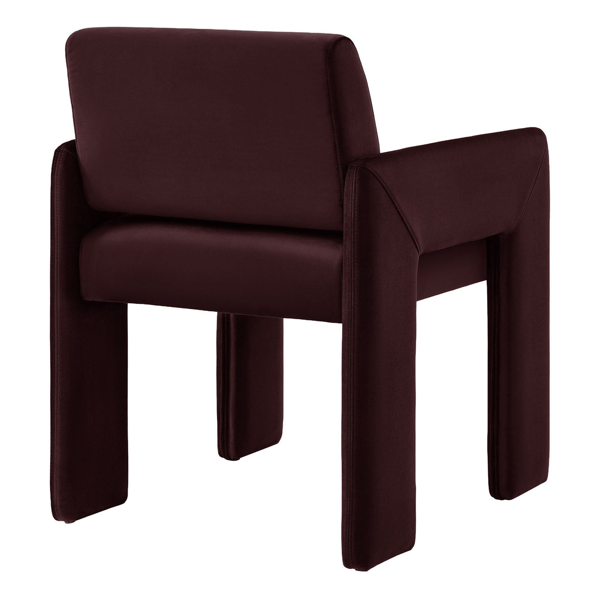 Daven Mulberry Stain-Resistant Performance Velvet Dining Armchair - Ornate Home