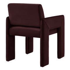 Daven Mulberry Stain-Resistant Performance Velvet Dining Armchair - Ornate Home