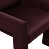 Daven Mulberry Stain-Resistant Performance Velvet Dining Armchair - Ornate Home