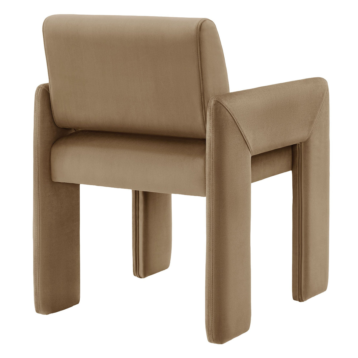 Daven Taupe Stain-Resistant Performance Velvet Dining Armchair - Ornate Home