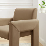 Daven Taupe Stain-Resistant Performance Velvet Dining Armchair - Ornate Home