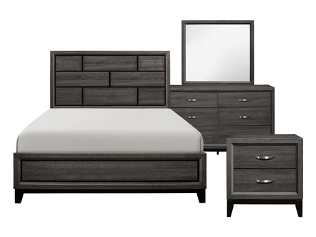 Davi Gray 4-piece Queen Bedroom Set - Ornate Home