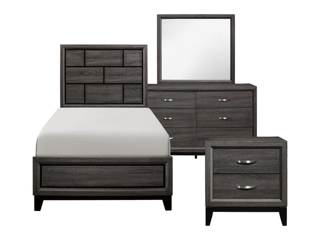Davi Gray 4-piece Twin Bedroom Set - Ornate Home