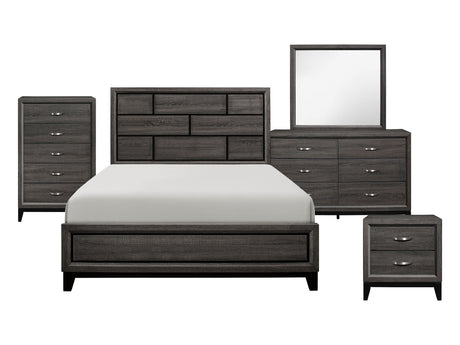 Davi Gray 5-Piece Queen Bedroom Set - Ornate Home