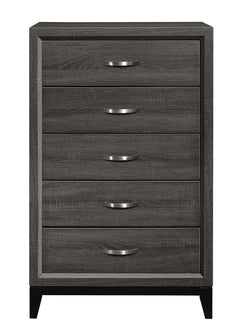 Davi Gray 5-Piece Queen Bedroom Set - Ornate Home