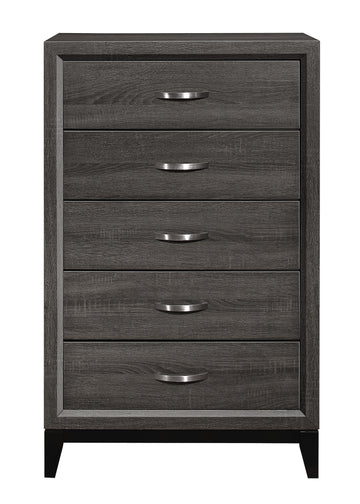 Davi Gray 5-Piece Queen Bedroom Set - Ornate Home