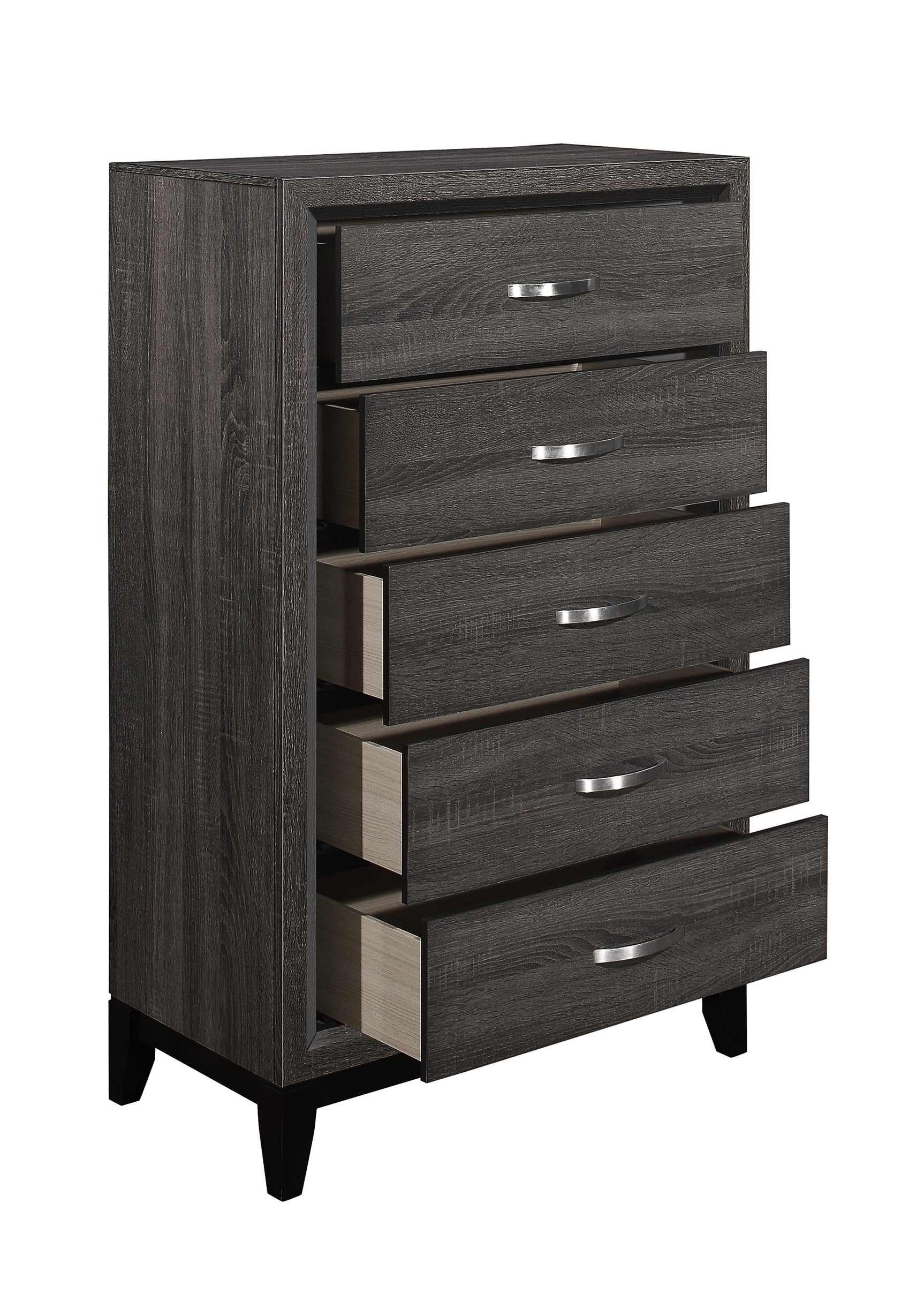 Davi Gray 5-Piece Queen Bedroom Set - Ornate Home