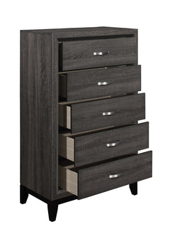 Davi Gray 5-Piece Queen Bedroom Set - Ornate Home