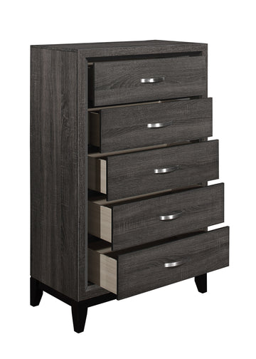 Davi Gray 5-Piece Queen Bedroom Set - Ornate Home