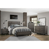 Davi Gray Eastern King Bed - Ornate Home