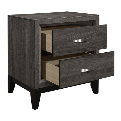 Davi Gray Nightstand - Ornate Home