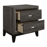 Davi Gray Nightstand - Ornate Home